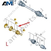 Внутренний ШРУС слева Volkswagen Тигуан 5QJ498103