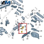 Пластина для лонжерона Volkswagen id3 2020-2024 1EA803773