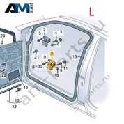 Петля передней двери нижняя левая 5H0831401 на Volkswagen Golf 8 2019-2026