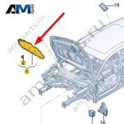 Шумоизоляция капота Volkswagen Тигуан 57G863831