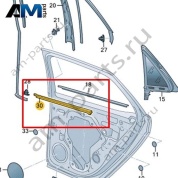 Уплотнитель паза стекла Volkswagen id3 2020-2024 10A839479