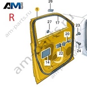 Дверь передняя правая VAG 3CC831056B на Volkswagen 2021-2026