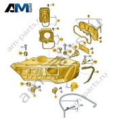 Светодиодная фара с матричным модулем правая Audi Q7 (4M) 2016-2024 4M0941040