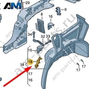 Кронштейн облицовки Audi Q7 (4M) 2016-2024 4M0802178A