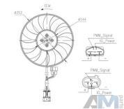 Основной вентилятор  для Tiguan II (2016-2020) 2.0TDI 47969