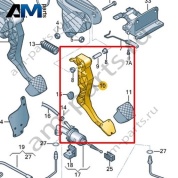 Педаль сцепления VAG 1K1721321E