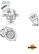 Термостат системы охлаждения (NRF) 725023 для Mb S-klasse 2005-2013 V (W221) S500 (388 л.с.)