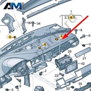 Зажим, S-образный Audi A8 (D4) 2014-2017 4H0857117