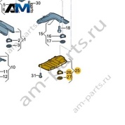 Экран заднего глушителя 5Q0825701C на Шкода Карок 2021-2026