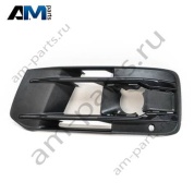 Решетка бампера левая с ПТФ (темный хром) Ауди Q7 4М (рестайлинг) 4M0807681AAEFA