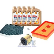 Комплект фильтров для ТО-1/3 Golf V 1.6 FSI с маслом Shell 5W40