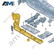 Внутренняя часть стойки A Audi A6 (C8) 2019-2024 4K0802124B