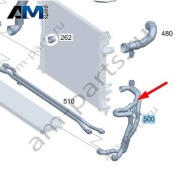 Шланг охлаждения от радиатора снизу Mercedes GLS AMG 63 (M177) A1675017600