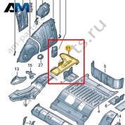 Накладка для лонжерона Volkswagen id3 2020-2024 1EA802852