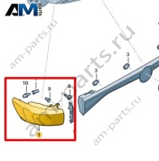 Светодиодный задний фонарь левый на крыле Volkswagen id4/id5 2021-2024 11A945207A