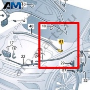 Шумоизоляция водоотводного короба Volkswagen Taos 2021-2023 2GL864760A