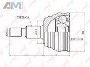 ШРУС наружный LYNX для Octavia A4 Tour (1996-2011) CO-8002