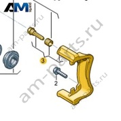 Направляющая колодок с направляющими пальцами Volkswagen AMAROK 2017-2022 2H6615425