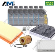 Комплект фильтров MANN с маслом 5W40 229.5 для ТО-2 Mercedes C180/C200