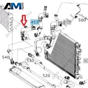 Шланг системы охлаждения от радиатора справа к двигателю на Mercedes AMG S63 (M177) A2905007700