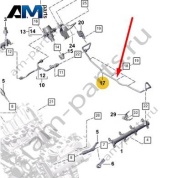 Топливная трубка на насос от рампы слева Porsche Cayenne (2017-2024) 9A712750730