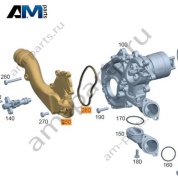 Патрубок ОЖ на термостат Mercedes W223 AMG S63 (M177) A1772006300