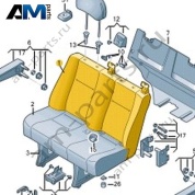 Подушка спинки с обивкой Volkswagen Crafter 2012-2016 2E0883805M