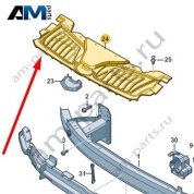 Замыкающая панель верхняя Audi A8 (D5) 2018-2024 4N0807081C