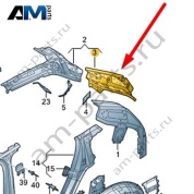 Боковина (внутренняя часть) Audi Q8 2019-2024 4M8810034B