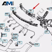 Наполнитель переднего бампера A2048854237 Mercedes GLK X204