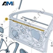 Уплотнитель стекла водителя внутри VAG 3V0837479 на Skoda 2019-2026
