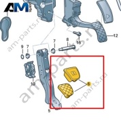Накладка на педаль тормоза Volkswagen id-Buzz 2023-2024 1N3723131
