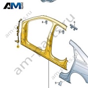Отрезная часть - стойки А/В с порогом Audi A6 (C8) 2019-2024 4K5809840