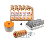Комплект фильтров для ТО-2/4 Audi A6 (C7) 1.8/2.0TFSI с маслом Shell 0W30