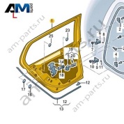 Дверь задняя левая 5HG833055 для Volkswagen Golf 8 2019-2026