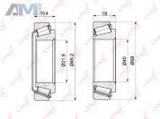 Подшипник ступицы передний LYNX для Mercedes E-klasse 2009-2016 IV (W212) WB-1283