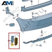 Накладка бампера Volkswagen Scirocco 2015-2018 1K8807725