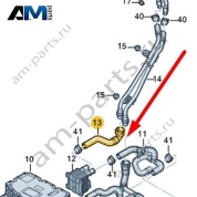 Шланг ОЖ с быстроразъемной муфтой Audi A8 (D5) 2018-2024 4N0122101A