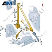 Ремень безопасности водителя 5HG857705ARAA для Volkswagen Golf 8 2019-2026