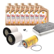 Комплект фильтров для ТО-1/3 Audi A8 (D4) 6.3 W12 с маслом Shell 0W30