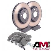 Передние диски и колодки Ауди А6 (С7) 2.0-2.8TFSI