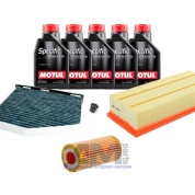 Комплект для ТО-1/3 для Audi Q3 (2011-2018) 2.0TFSI (180/220 л.с.) с маслом Motul 5W30