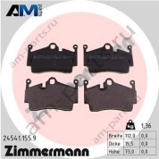 Задние тормозные колодки (ZIMMERMANN) 24541.155.9 для Porsche Boxster 2012-2016 III (981)