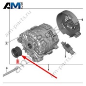 Шкив генератора BMW X6 (G06) 2019-2025 30d (B57) 12318629984