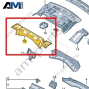 Верхняя часть задней стенки Volkswagen Jetta VII 2020-2024 17A813508