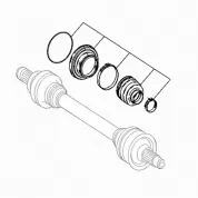 Пыльник ШРУСа заднего Mercedes GLS 2015-2019 A1663570300