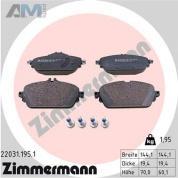Передние тормозные колодки (22031.195.1) Zimmermann для Mercedes C-Class W205 C160-200/С220d