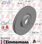 Передний правый тормозной диск 385X36 (150.2918.20) ZIMMERMANN на BMW X5 (F15) M50dX