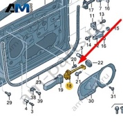 Ограничитель открывания передней двери Audi Q8 2019-2024 4M8837249