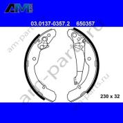 Задние тормозные колодки ATE 03.0137-0357.2 для Volkswagen Jetta VA3